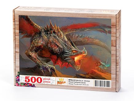Ejderha ve Şövalye Ahşap Puzzle 500 Parça (MF04-D)