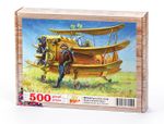 Retro Posta Uçağı Ahşap Puzzle 500 Parça (MF10-D)