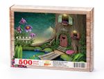Gölet Manzaralı Fantastik Ağaç Ev Ahşap Puzzle 500 Parça (MF12-D)