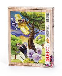 Çoban ve Uçak Ahşap Puzzle 500 Parça (MF14-D)