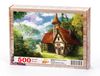 Alplerde Fantastik Köy Evi Ahşap Puzzle 500 Parça (MF28-D)