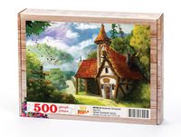 Alplerde Fantastik Köy Evi Ahşap Puzzle 500 Parça (MF28-D)