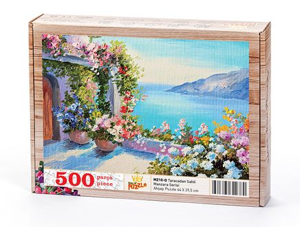 Taraçadan Sahil Ahşap Puzzle 500 Parça (MZ10-D)