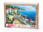 Sahil Kasabası / Tırabzanlı Yol Ahşap Puzzle 500 Parça (MZ12-D)