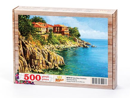 Falez Boyu Kasabası Haritası Ahşap Puzzle 500 Parça (MZ18-D)