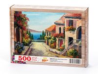 Menton Deniz Kenarı Evleri Ahşap Puzzle 500 Parça (MZ24-D)