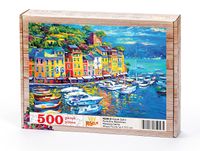Küçük Şehir Portofino Manzarası Ahşap Puzzle 500 Parça (MZ28-D)