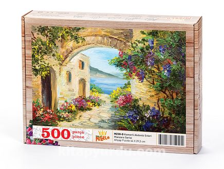 Kemerli Akdeniz Evleri Ahşap Puzzle 500 Parça (MZ30-D)