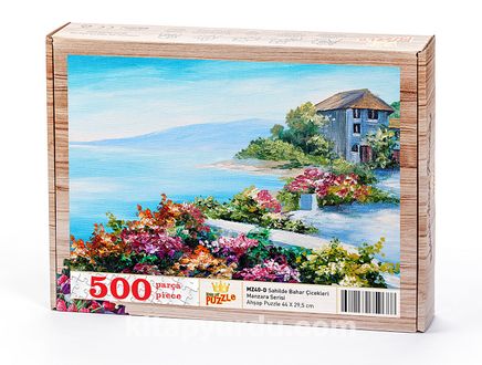 Sahilde Bahar Çicekleri Ahşap Puzzle 500 Parça (MZ40-D)