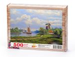 Kıyıda Yel Değirmeni Ahşap Puzzle 500 Parça (MZ52-D)