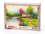 Köy ve Kuğulu Dere Ahşap Puzzle 500 Parça (MZ54-D)
