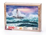 Fırtına ve Deniz Feneri Ahşap Puzzle 500 Parça (MZ62-D)