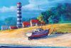 Deniz Feneri ve Balıkçı Köyü Ahşap Puzzle 500 Parça (MZ66-D)