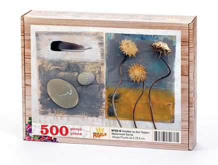 Hindiba ve Zen Taşları Ahşap Puzzle 500 Parça (NT02-D)
