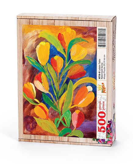 Laleler Tablo Ahşap Puzzle 500 Parça (NT18-D)