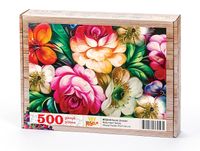 Renkli Çicekler Ahşap Puzzle 500 Parça (NT22-D)