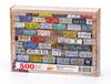 ABD Eyalet Plakaları Ahşap Puzzle 500 Parça (OB06-D)