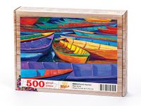 Renkli Kayıklar Ahşap Puzzle 500 Parça (OB08-D)