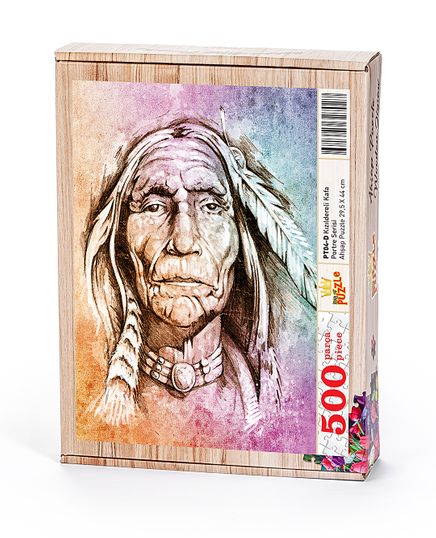 Yaşlı Kızılderili Ahşap Puzzle 500 Parça (PT04-D)