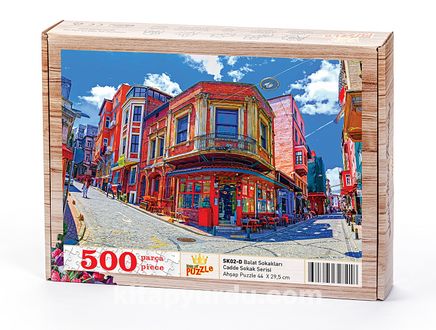 Balat Sokakları - İstanbul Ahşap Puzzle 500 Parça (SK02-D)