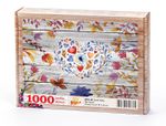 Çiçekli Kalp Ahşap Puzzle 1000 Parça (AS01-M)