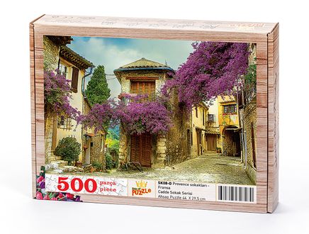 Provence Sokakları - Fransa Ahşap Puzzle 500 Parça (SK08-D)