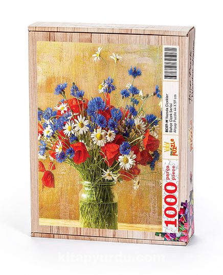 Vazoda Çiçekler Bahçe Çiçek Serisi Ahşap Puzzle 1000 Parça (BC07-M)	
