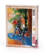 Mavi Bisiklet Fransa Ahşap Puzzle 500 Parça (SK12-D)