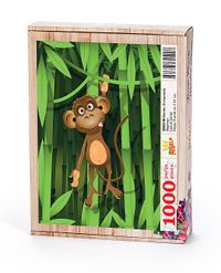 Bambu Ormanında Maymun Ahşap Puzzle 1000 Parça (CK03-M)
