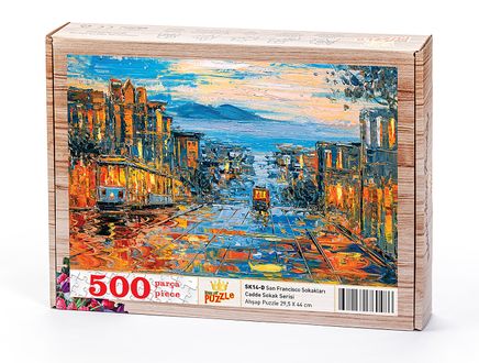 San Francisco Sokakları Ahşap Puzzle 500 Parça (SK14-D)