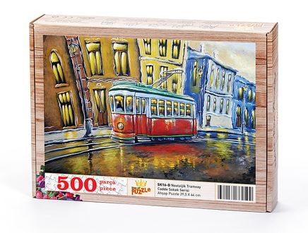 Nostaljik Tramvay Ahşap Puzzle 500 Parça (SK16-D)
