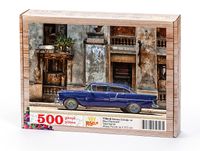 Havana Sokağı ve Mavi Plymouth Ahşap Puzzle 500 Parça (TT06-D)