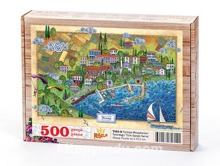 Türkiye Minyatürleri - Tekirdağ - Nasuhi Hasan Çolpan Ahşap Puzzle 500 Parça (TS52-D)