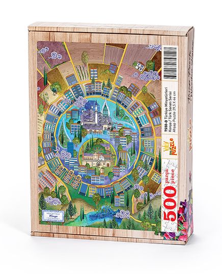 Türkiye Minyatürleri - Konya - Nasuhi Hasan Çolpan	Ahşap Puzzle 500 Parça (TS50-D)