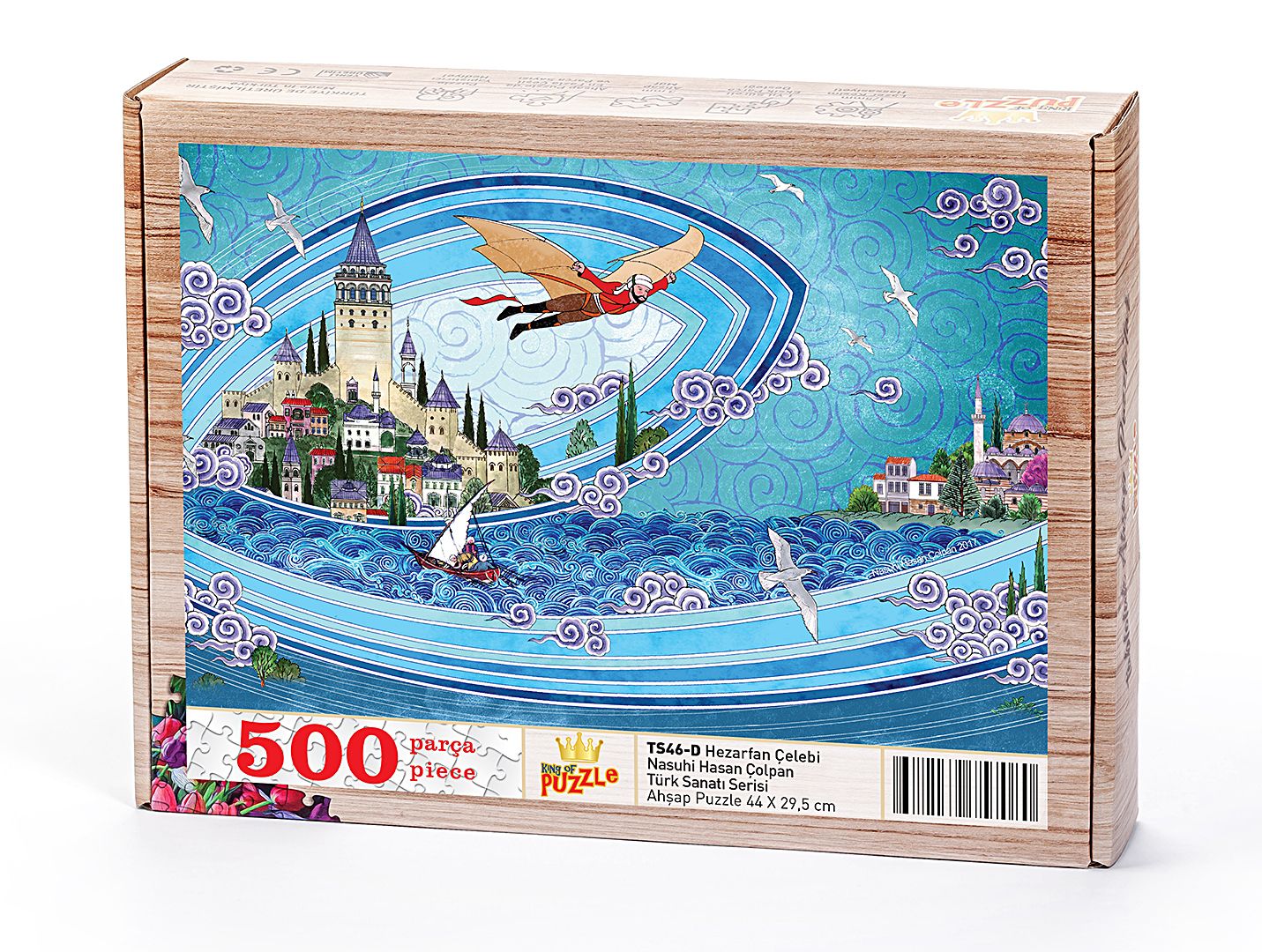 Hezarfan Çelebi - Nasuhi Hasan Çolpan Ahşap Puzzle 500 Parça (TS46