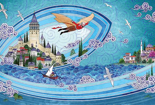 Hezarfan Çelebi - Nasuhi Hasan Çolpan Ahşap Puzzle 500 Parça (TS46