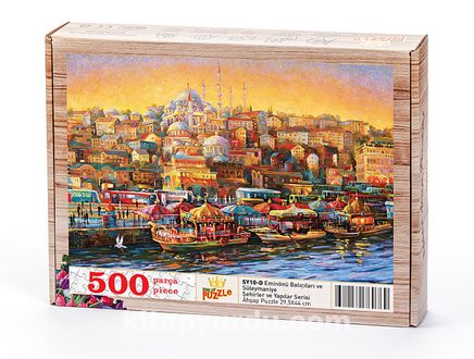 Eminönü Balıçıları ve Süleymaniye Ahşap Puzzle 500 Parça (SY10-D)