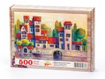 Sicilya'da Sahil Kasabası Ahşap Puzzle 500 Parça (SY12-D)