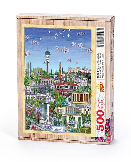 Türkiye Minyatürleri - Ankara - Nasuhi Hasan Çolpan	Ahşap Puzzle 500 Parça (TS34-D)