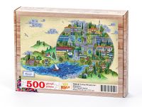 Türkiye Minyatürleri - Adapazarı - Nasuhi Hasan Çolpan Ahşap Puzzle 500 Parça (TS32-D)