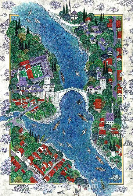 Mostar - Nusret Çolpan Ahşap Puzzle 500 Parça (TS24-D)