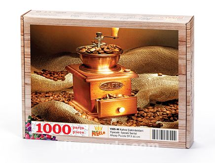 Kahve Çekirdekleri Ahşap Puzzle 1000 Parça (YI05-M)