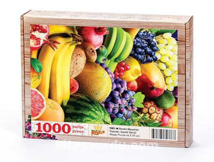 Renkli Meyveler Ahşap Puzzle 1000 Parça (YI01-M)