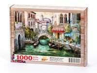 Venedik Cafeleri Ahşap Puzzle 1000 Parça (UK19-M)