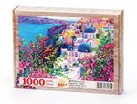 Santorini'de Erguvanlar ve Bahar Ahşap Puzzle 1000 Parça (UK17-M)