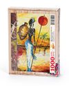 Testili Afrikalı Kadın Zaire Ahşap Puzzle 1000 Par&ccedil;a (UK13-M)