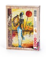 Testili Afrikalı Kadın Zaire Ahşap Puzzle 1000 Parça (UK13-M)