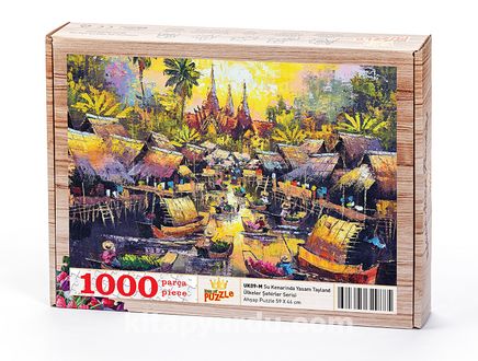 Su Kenarında Yaşam Tayland Ahşap Puzzle 1000 Parça (UK09-M)