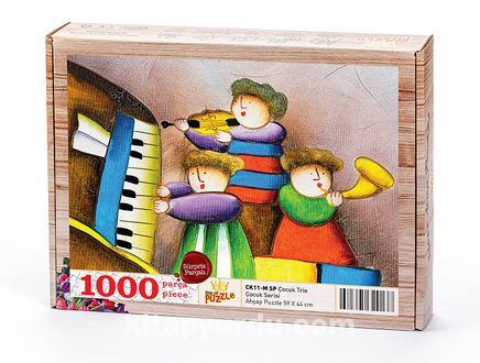 Çocuk Trio (Sürpriz Parçalı) Ahşap Puzzle 1000 Parça (CK11-M)