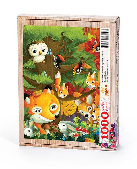 Ormanda Eğlence Zamanı Ahşap Puzzle 1000 Parça (CK17-M)